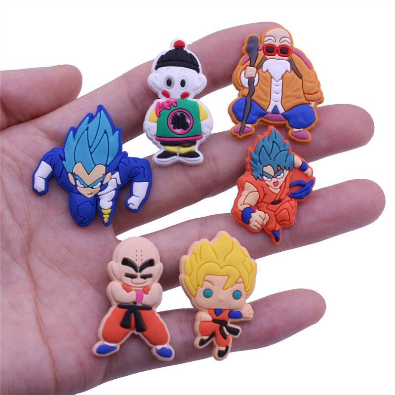 Accesorios decorativos de PVC para niños, Charms de calzado de personajes japoneses de Manga, hebilla jibz de cocodrilo para fiesta, regalos de Navidad, 1 ud.