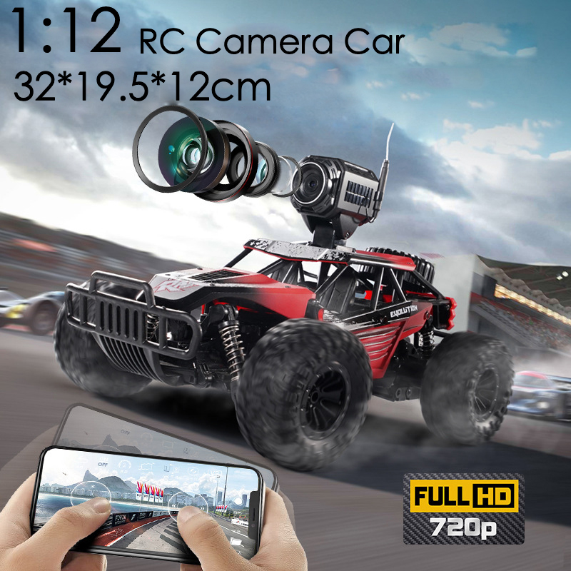 2020 nuovo 1:12 RC Car 2.4GHz 4WD con HD Camera Cars Off Road Buggy Toy arrampicata ad alta velocità RC Car trasmissione in tempo reale giocattoli