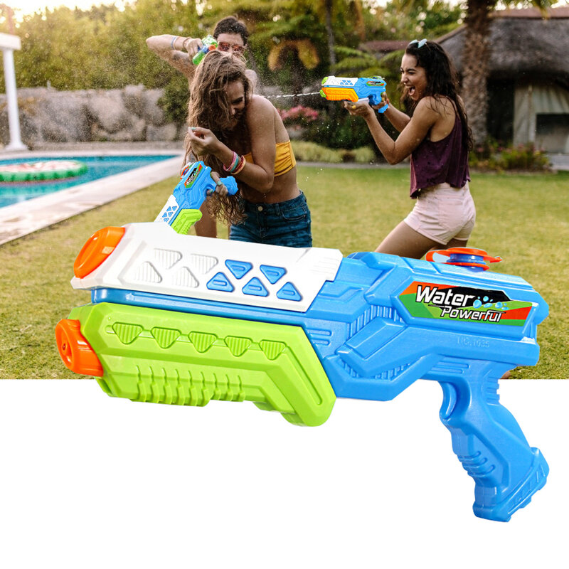 물총 슈퍼 블래스터 Soaker 장거리 분출 총 완구 대용량 여름 물 싸움과 가족 재미있는 장난감