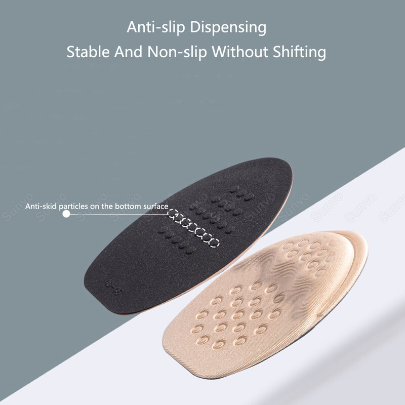 Palmilha para sapato, inserção para sola do antepé antiderrapante, reduz o tamanho da sapato, almofada para alívio da dor no calcanhar