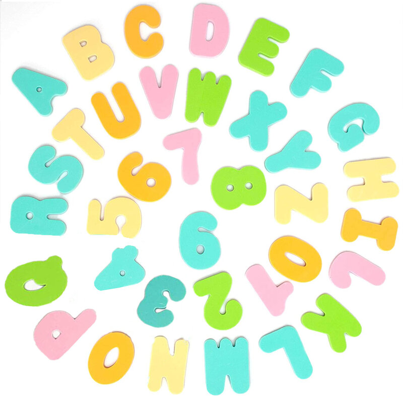 36 Buah/Set Mainan Mandi Bayi Puzzle Huruf Alfanumerik Mainan Air Bayi Anak-anak EVA Lembut untuk Kamar Mandi Mainan Edukasi Usia Dini dengan Pengangkat