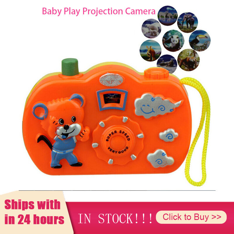 Baby Play Projection Camera Cute Animal Model Light Projection Cartoon Education Learning Toy Cameras Children Kids Kids Gift