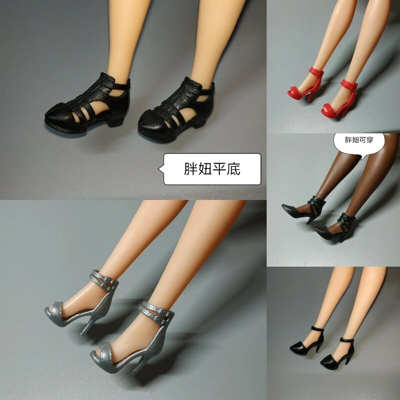 Variété de chaussures pour poupée de 30cm, chaussures plates à talons hauts, cadeau pour fille, pieds de 2.2cm, nouvelle collection