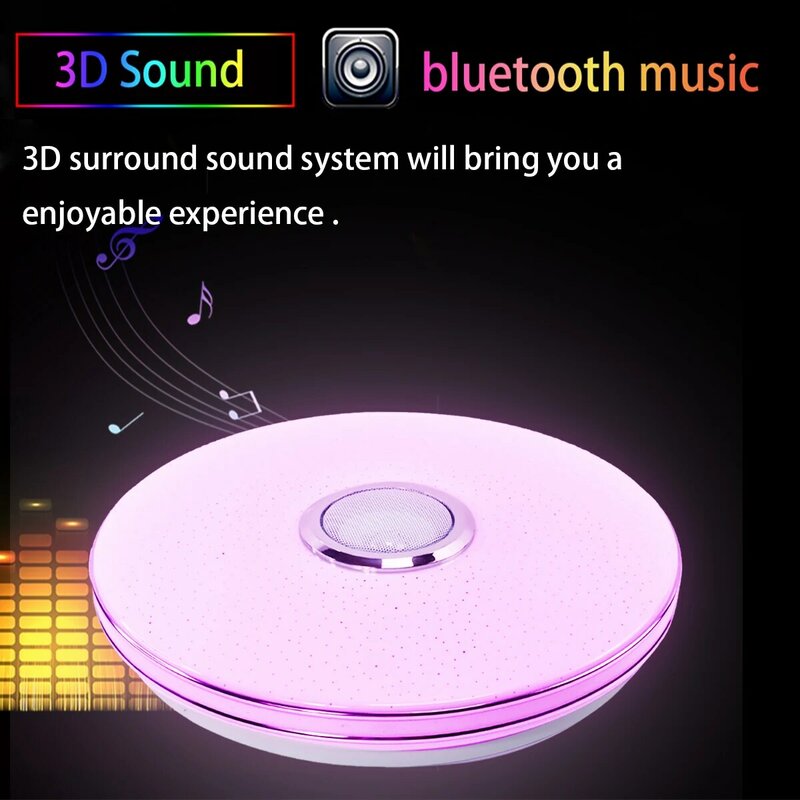 SONMEEN 33CM WiFi moderno RGB LED plafoniera Home APP Bluetooth musica Smart Lamp + telecomando per Google Assistant/Alexa