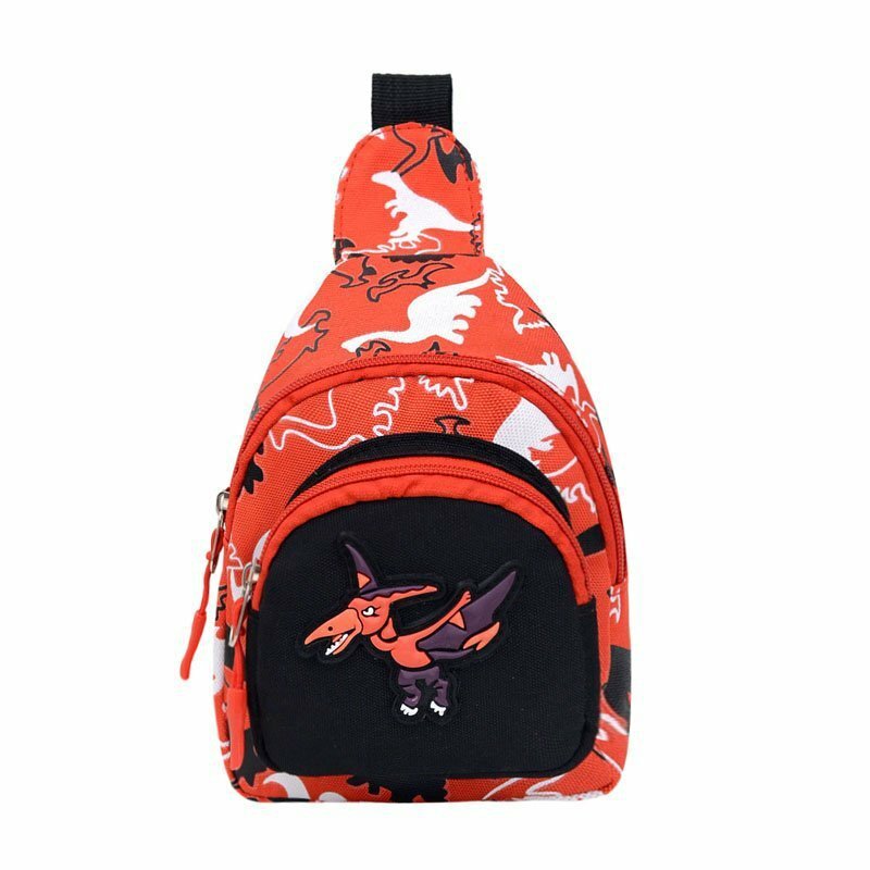 Новинка 2021, Детская сумка для мальчиков и девочек, Сумка с милым динозавром, модная нагрудная сумка из ткани Оксфорд для девочек