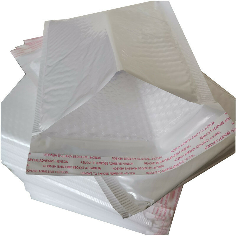粘着性の白いフォーム封筒,100個ピース/ロットバッチ,フォトシール,パッド入り配送,バブルパッド,バッグ,配送パッケージ