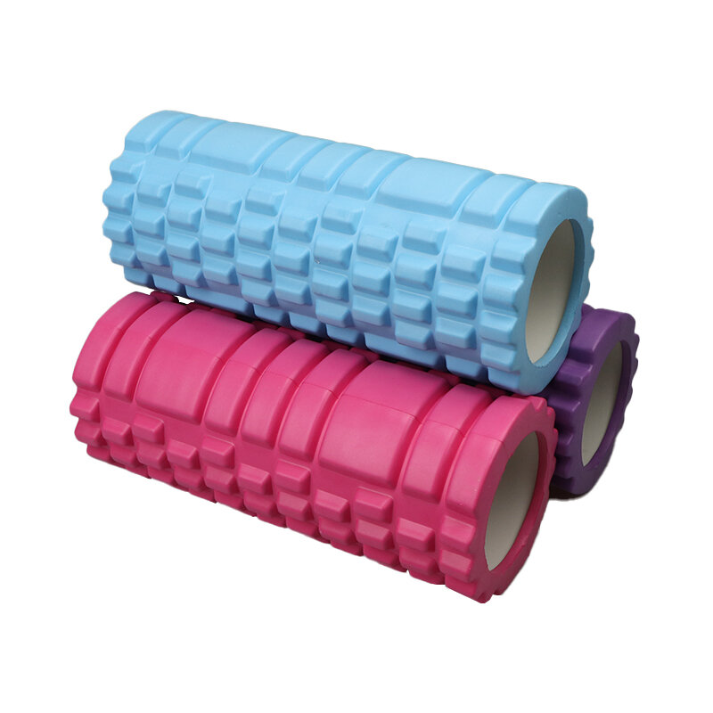 45/35cm coluna de yoga ginásio fitness rolo de espuma pilates yoga muscular massagem rolo exercício volta macio bloco de yoga transporte da gota