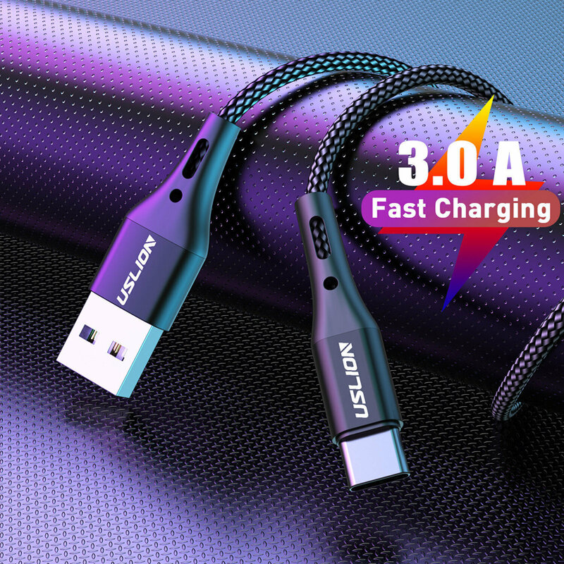 3A Micro Type C Data Sync USB Fast Charge Cable For Android Type-c Interface Huawei Xiaomi Mobile Phone Universal Charging Cable