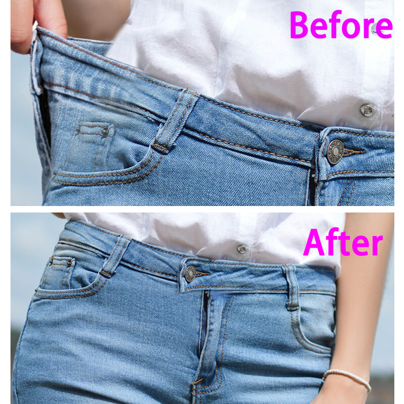 1/5/10PCS Abnehmbare Snap Metall Jeans Knöpfe Retro Hosen Pin für Kleidung Taste Verschluss Nähen-freies Perfekte Fit Reduzieren Taille