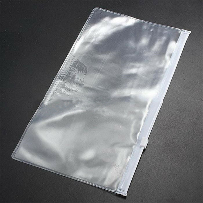 1Pcs A6 Waterproof Transparent PVC Zipper Bag File Folder Document Filing Bag Stationery Bag Store School Office Supplies