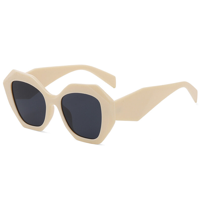 Trend nieregularne okulary przeciwsłoneczne z oprawkami w kształcie wieloboku kobiety osobowość europa styl amerykański okulary przeciwsłoneczne Casual Street strzelanie okulary hurtownia