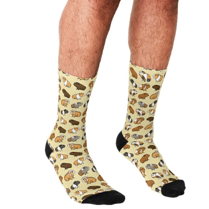 Funny Socks Men harajuku Guinea Pig Procession Printed Socks Happy hip hop Socks For Men Novelty Crew Casual Crazy Socks