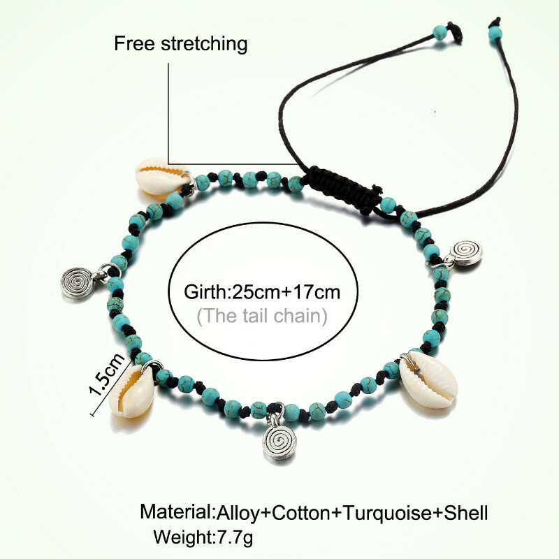 Einfache Böhmischen Shell Perlen Fußkettchen Fuß Schmuck Bein Neue Ankle Armbänder für Frauen Geschenke