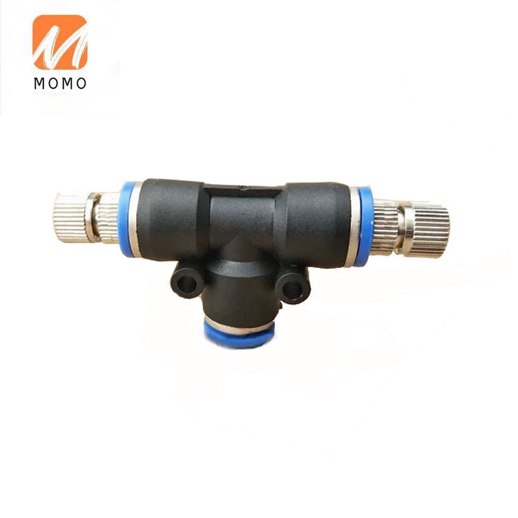Slip ล็อคด้วย Misting Nozzle,3/8 Tee Push In Quick Connector