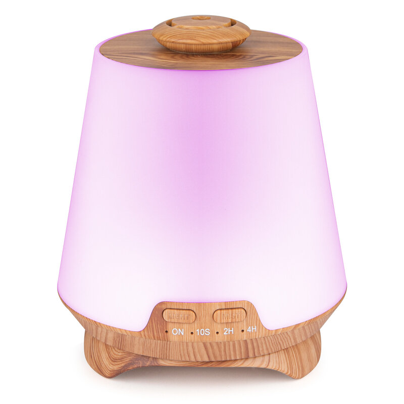 Nuovo 300ml grano di legno telecomando diffusore di aromi di olio essenziale per uso domestico creativo luci colorate diffusore ad ultrasuoni