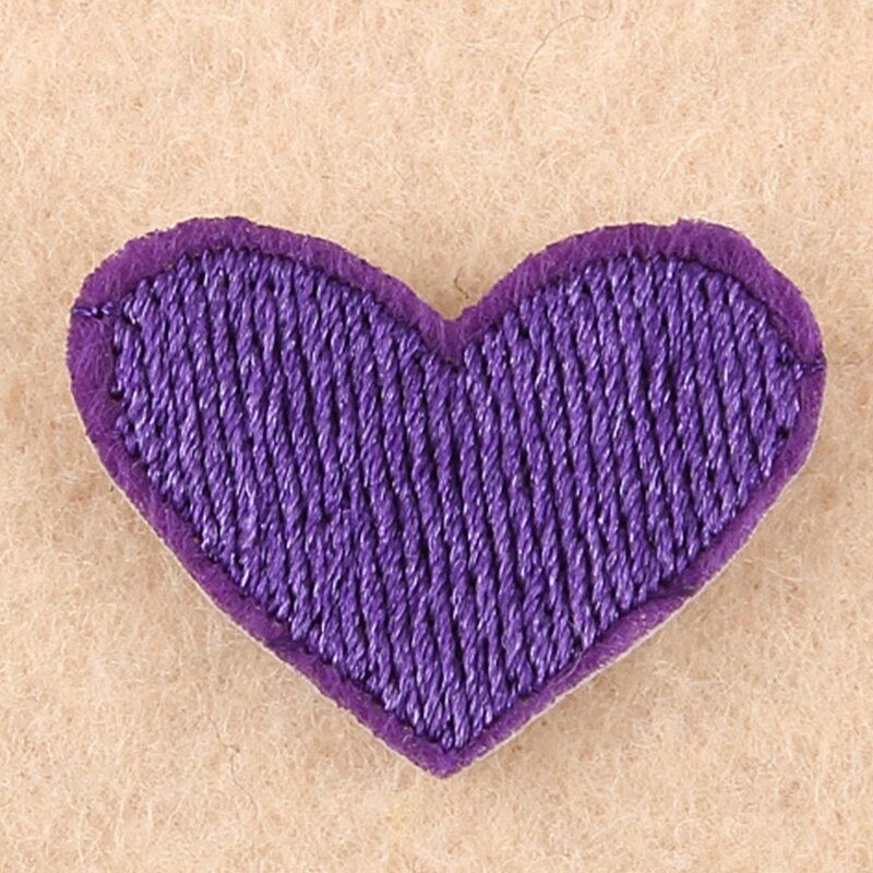 Mini corazón para coser/planchar en apliques bordados parche para prendas DIY Arts X3UE, 20 Uds.