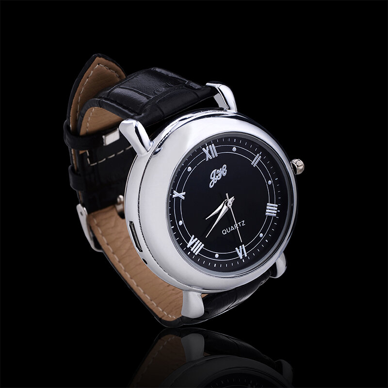 Isqueiro relógio masculino moda usb recarregável quartzo relógios substituir fio de aquecimento sem chama mais leve relógio jh358 1 pçs