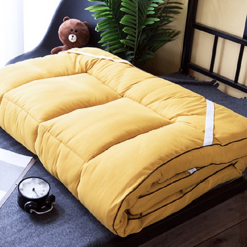 ผ้าคุณภาพสูงฝีมือดีหนารู้สึกที่นอนห้าดาวพับ Tatami ผ้าฝ้าย King Queen ขนาด
