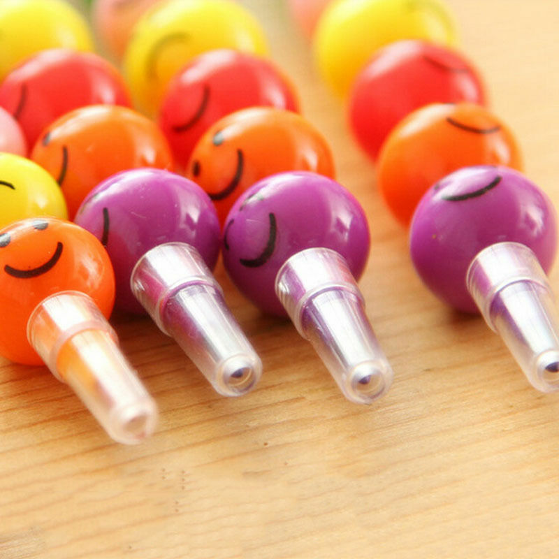 10Pcs Cartoon Graffiti Pen Stationery Kids Gifts Wax Crayons Sugar-Coated Haws Crayon Pencils School Supplies 7 Colors