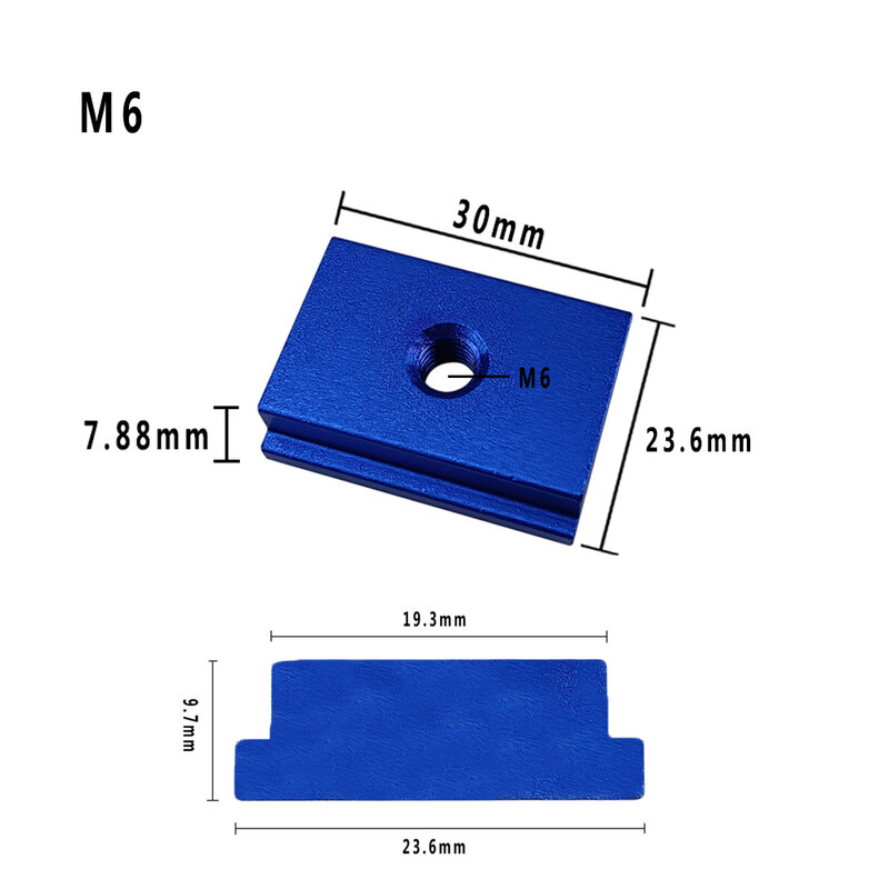 M6/M8 t-トラックモデルアルミニウム合金のtスロットナット標準マイター用ワークベンチルータテーブルファスナー木工ツール