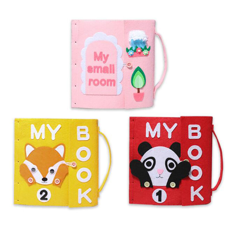 3D Kid Cloth Book DIY Panting Book Manual Intelligence Puzzle Children Toy Book Early Education Development Educational Toys