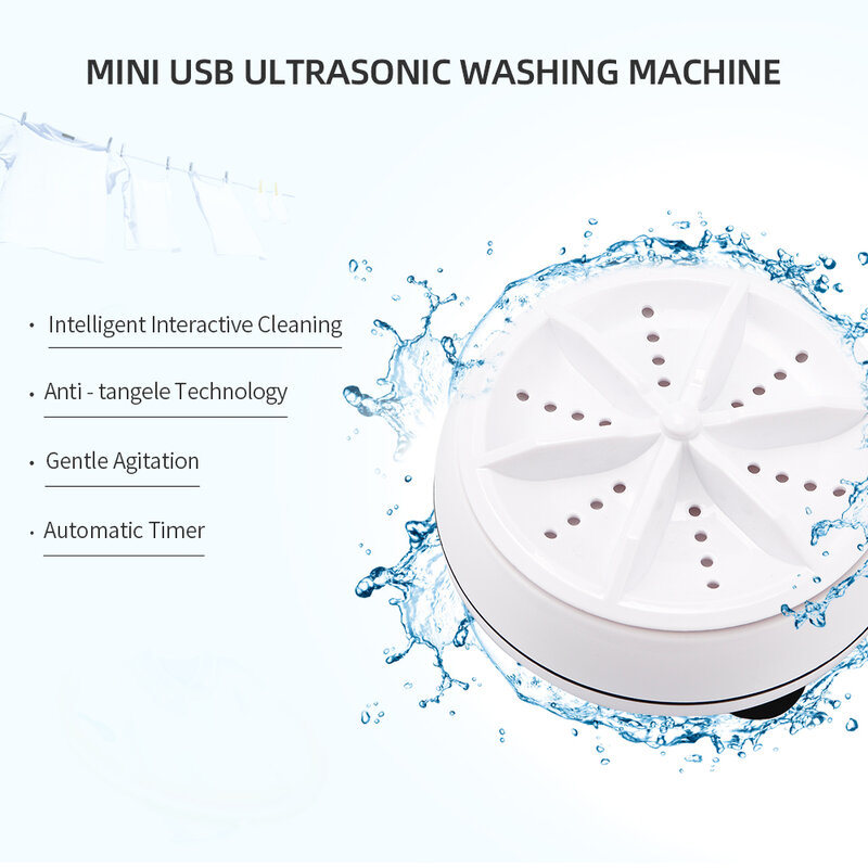 Protable Mini Waschmaschine Turbo Persönlichen Blase Fotating Washer Bequem für Reise Business Reise Ultraschall Washer