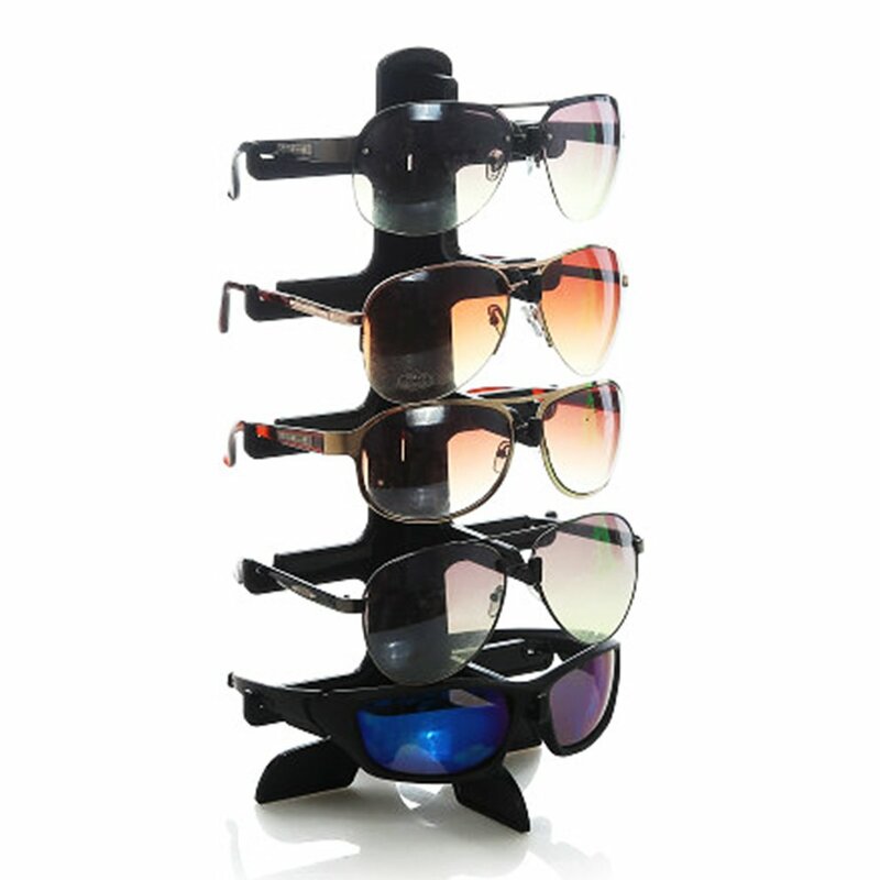 4 طبقة إطار بلاستيك حامل نوافذ العرض 3 ألوان نظارات شمس أنيقة نظارات البلاستيك نظارات مكافحة تظهر حامل حامل رف