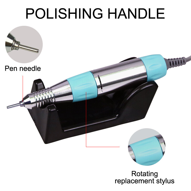 35000RPM Electric Manicure Machine with 6 Drill Bits Electric Nail Drill Set for Nail Lacquer Remove Manicure Drill Nail Master