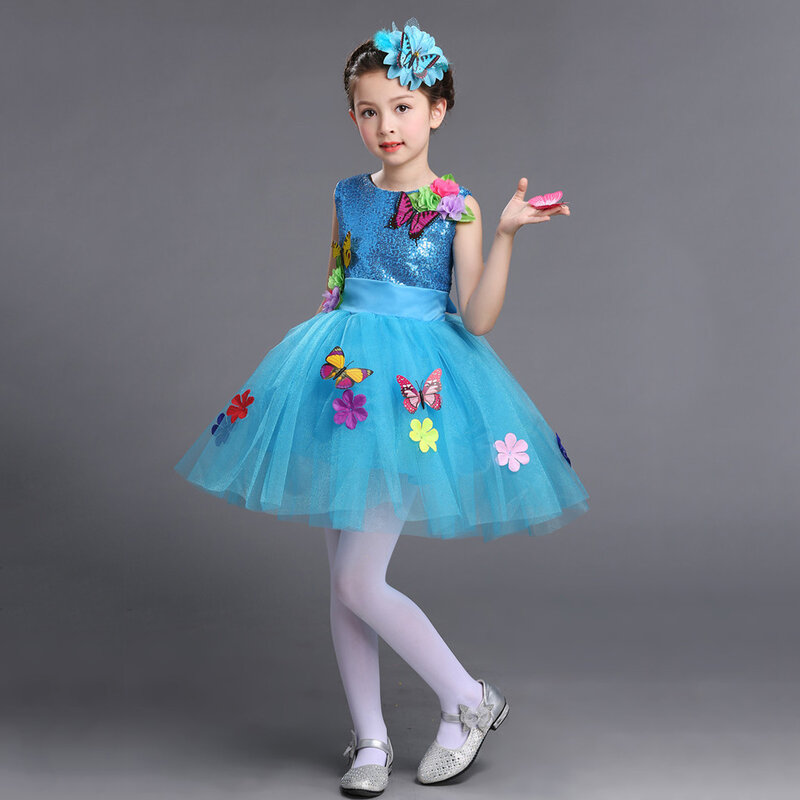 Dans Pakjes Kinderkleding Meisjes Dress Up Kostum untuk Anak-anak Tahap Kinerja Kostum Festival Pesta Pakaian