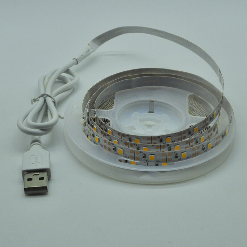 LED Strip Light โคมไฟแบบยืดหยุ่น1M เทป Diode SMD 2835 DC 5V โคมไฟตั้งโต๊ะหน้าจอทีวีพื้นหลังแสง USB สาย3 Key Control