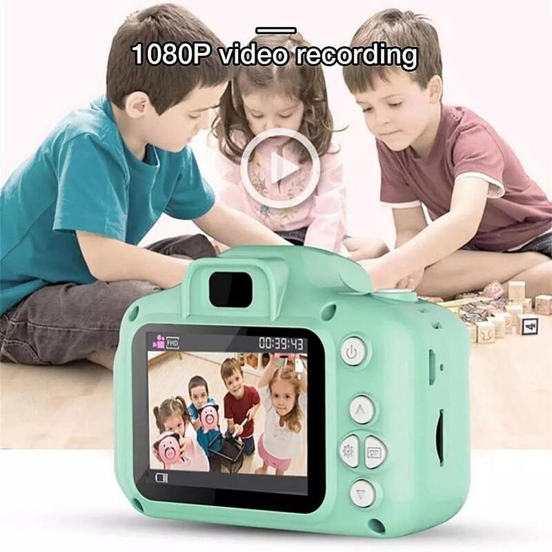 HD Mini Digital Camera Toys for Kids 1080P 2 Inch Screen Chargable Photography Props Cute Baby Child Birthday Gift Outdoor Game