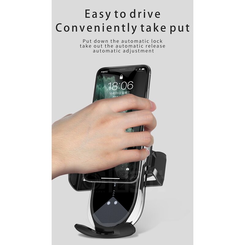 Auto Schnell Drahtlose Ladegerät Telefon Halter Schnelle Lade Halter Navigation Halterung für iPhone für Samsung