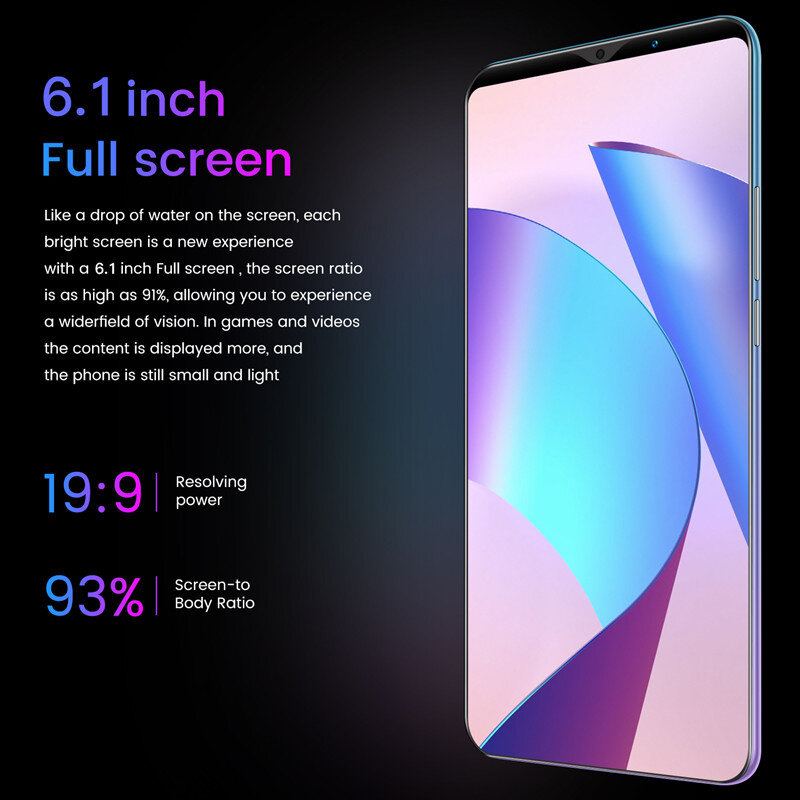 2021 глобальная версия смартфона Hawei Коврики 40 плюс Celular 6G 128GB Android смартфон 5000 мАч 6,1 дюймов Экран мобильных телефонов