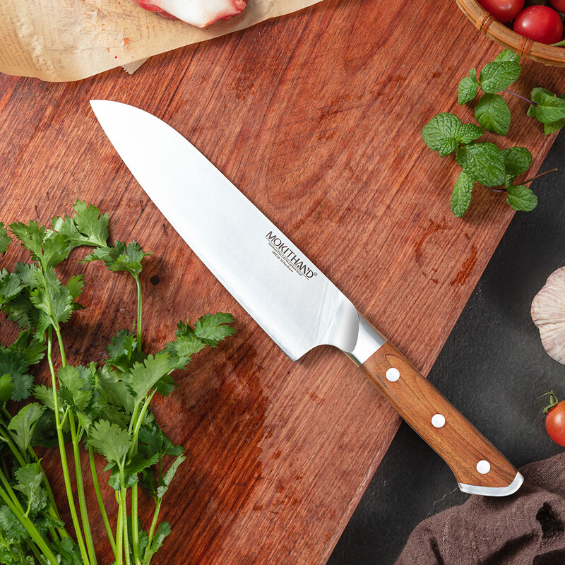 Japońskie noże kuchenne niemiecki 1.4116 stal węglowa nóż szefa kuchni ostry Santoku odkostnianie narzędzie nóż do owoców solidny uchwyt z palisandru