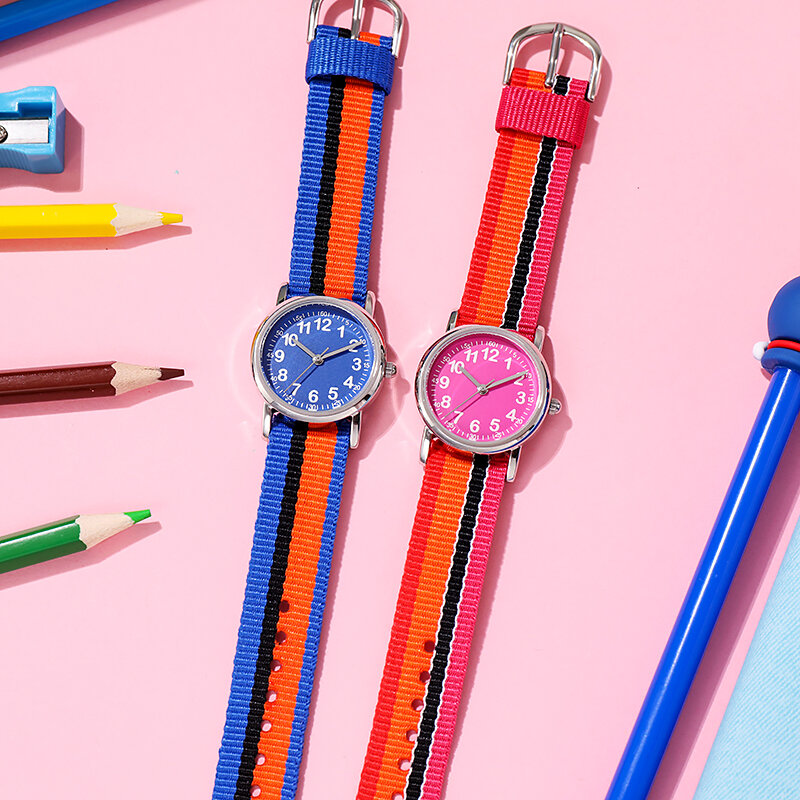 Reloj multicolor de la OTAN para niños, regalo para estudiantes de la escuela, tiempo de aprendizaje y lectura