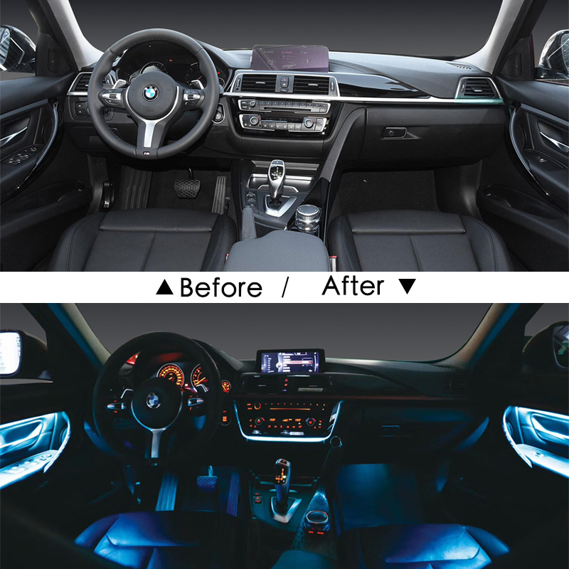 Tira de luces led de colores para coche, accesorio decorativo para BMW X5/X6 8/9/11, F15/F85/F16/G05/G06, tuneado