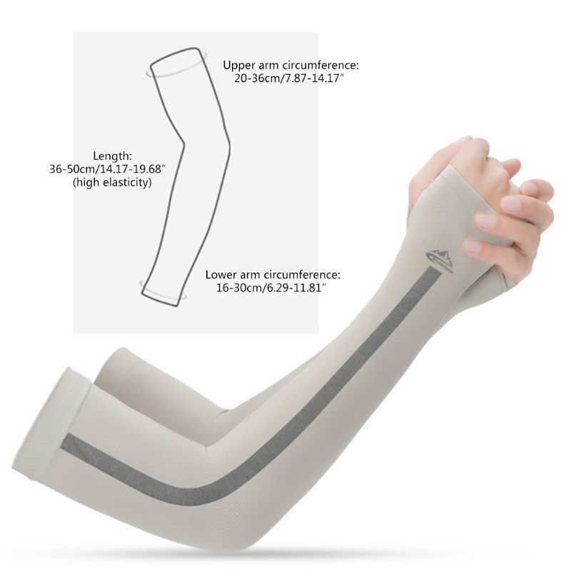 Funda de compresión UPF 50 de mangas de brazo de refrigeración de seda fría con protección solar UV Unisex X5XA