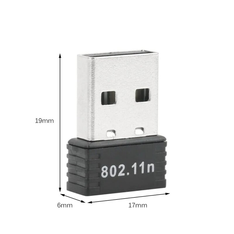 Mini adaptador de rede sem fio, 150mbps, 150m, usb, wi-fi, placa de rede lan 802.11n/g/b stbc, suporta faixa estendida