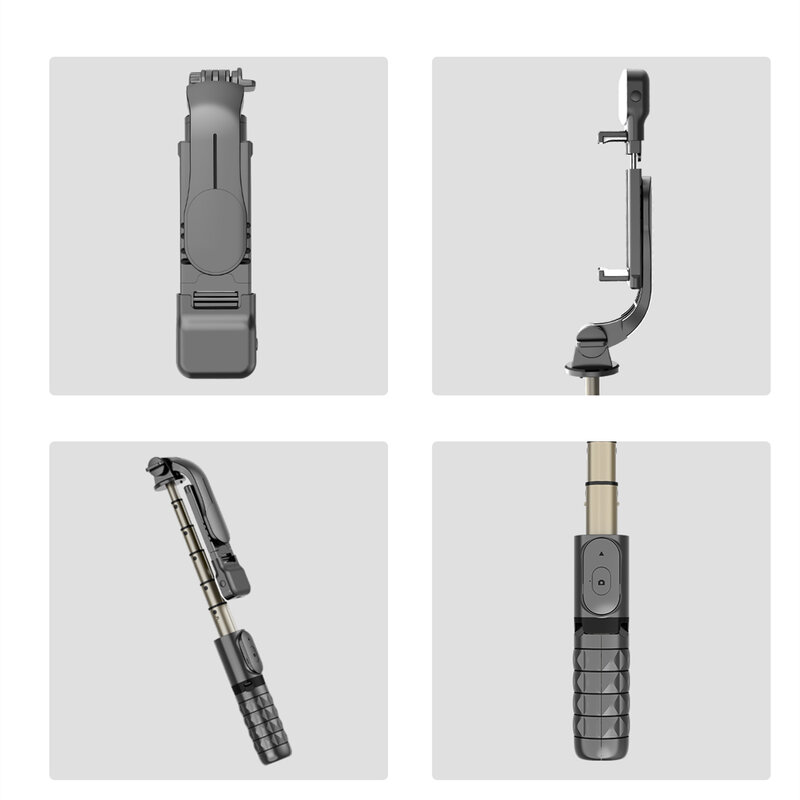 Fangtuosi-スマートフォン用のミニBluetooth自撮り棒,15.2cm,折りたたみ式,スタンド付き