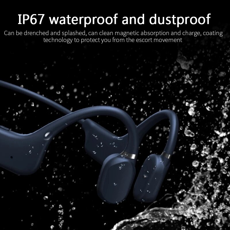 Auriculares inalámbricos A5s con Bluetooth, cascos de conducción ósea, estéreo, manos libres, deportivos, resistentes al agua, con micrófono