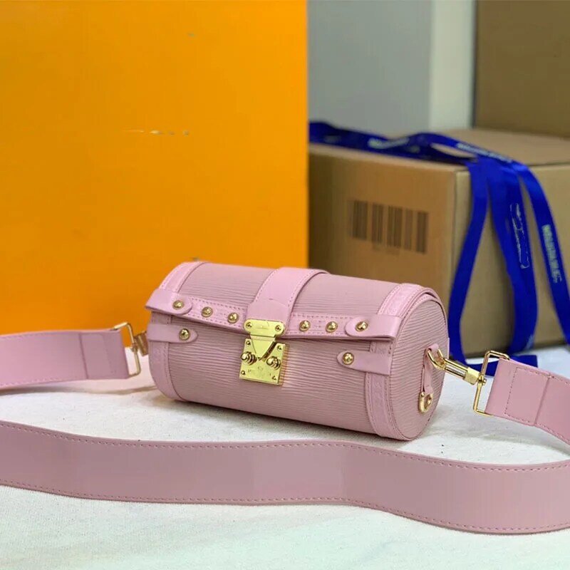 new shoulder bag messenger bag designer cylindrical clamshell fashion trend storage bag women