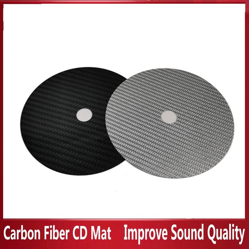 Fibra de carbono cd tape disc mat base tuning pad alta fidelidade máquina de áudio turntable anti-absorção de choque absorção de vibração