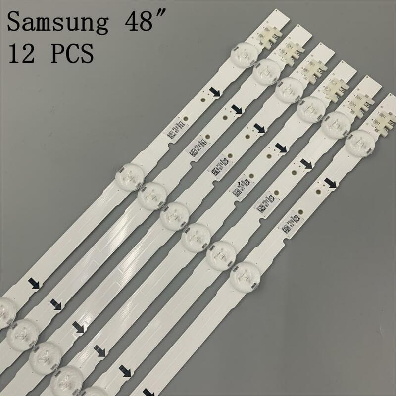12 PCS LED backlight strip for Samsung UE48H6400 UE48H6200AK BN96-30453A 30454A D4GE-480DCA 480DCB-R3 R2 38891A 38892A 30418A