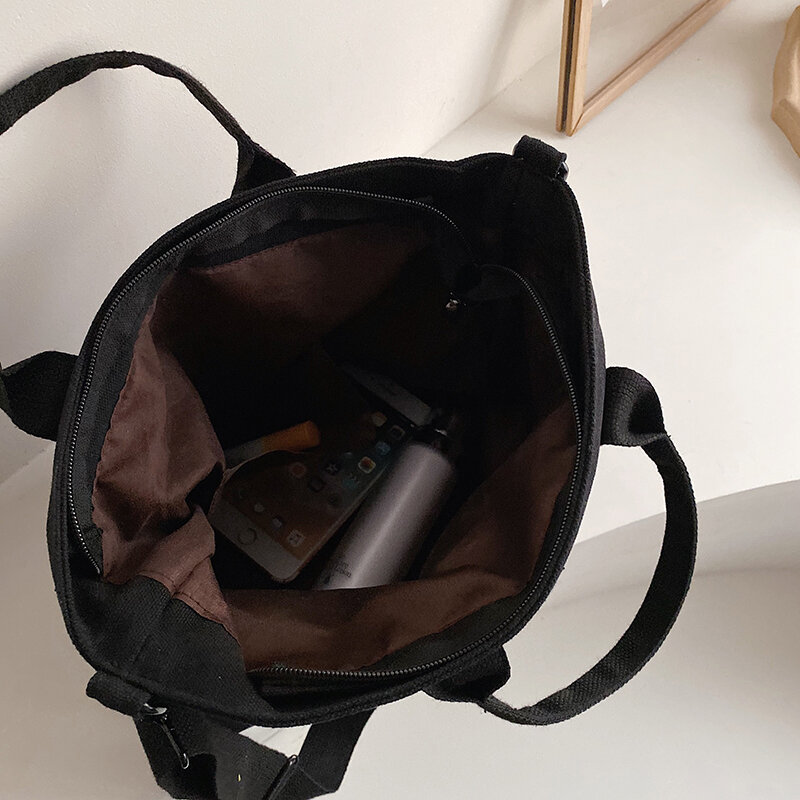 สุภาพสตรี Casual Tote ผ้าใบ Crossbody กระเป๋าผู้หญิง2021กระเป๋าสะพายกระเป๋าถือผู้หญิง Messenger กระเป๋า