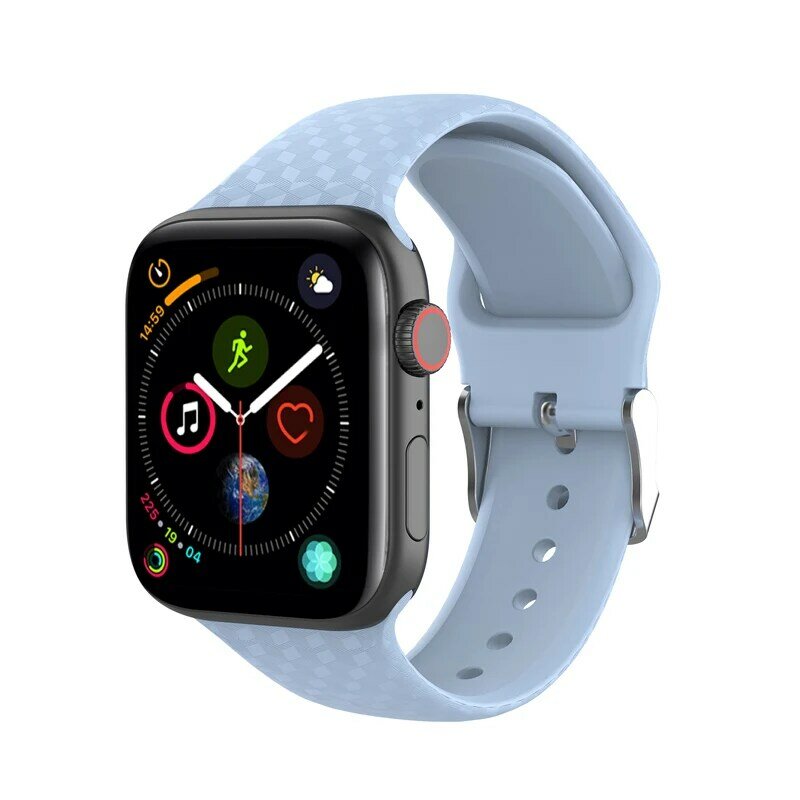 Pasek 3D tekstury dla Apple watch 4 5 zespół 44mm 40mm korea iwatch 3 2 38mm 42mm silikonowa bransoletka Apple watch 5 akcesoria