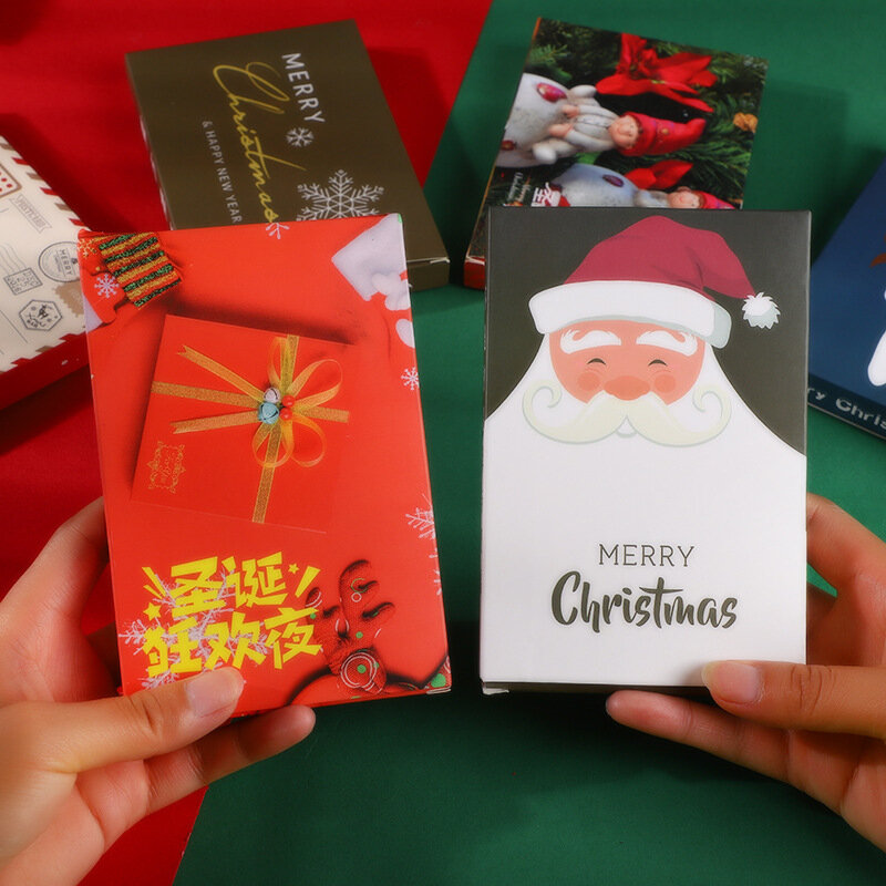 Cartões postais feliz natal para o natal, 120 peças, papelaria criativa, presentes de saudação para o natal, cartões de ano novo