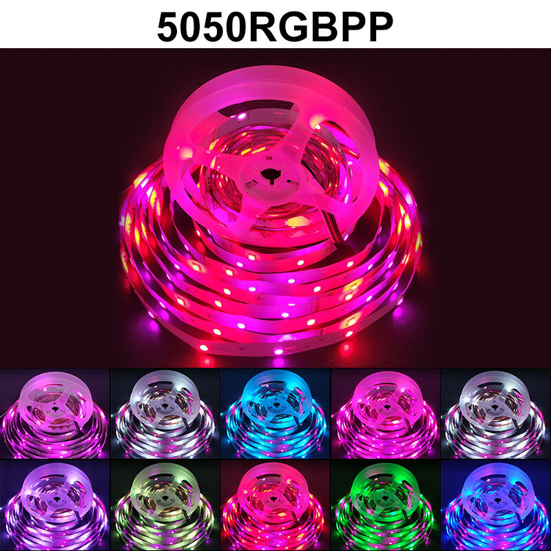 Tira de luces LED RGBPink 5050, 5M/lote, Flexible, RGBWW 5050