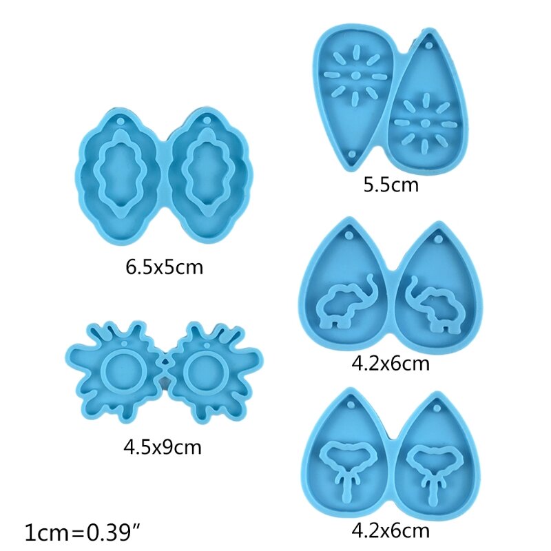 Kolczyki żywica epoksydowa formy DIY rzemiosło biżuteria naszyjnik odlewania formy brelok ucha spadek Dangles wisiorek silikonowe formy L41B