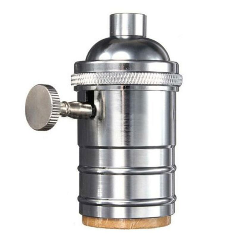 Toma para lámpara Edison E26/E27 Vintage, tornillo de 250V, Base de bombilla, soporte de lámpara de aluminio, Industrial Retro, accesorio para colgante, portalámparas