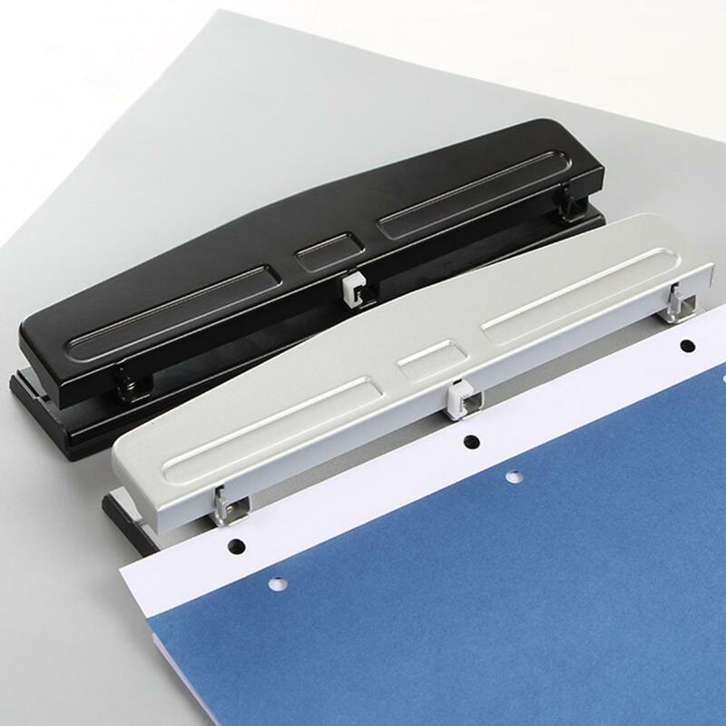 Perforadora Manual de tres agujeros para oficina, suministros de papel A4 de hoja suelta, material de papelería de Metal de alta calidad